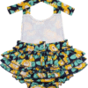 Kids Baby Girls Floral Romper Sunsuit Summer Outfit Set Clothes,9E59A,6-12 Months(Size M)