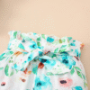 Kislio Newborn Baby Girls Clothes Ribbed Ruffled Romper+Floral Pants+Headband Infant Outfit Set