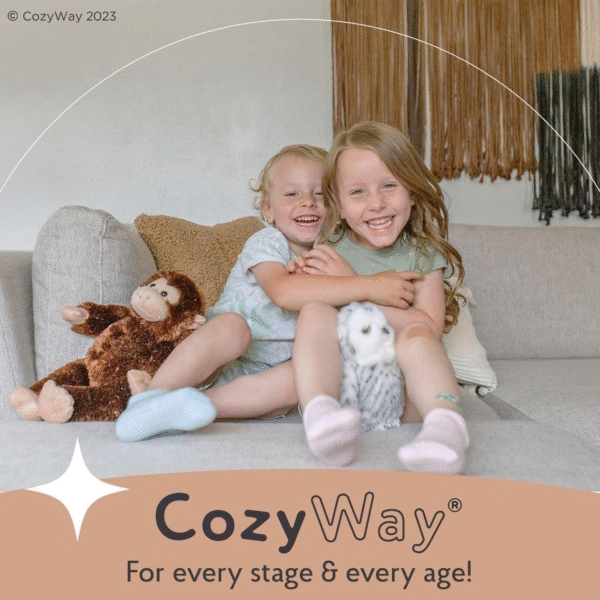 Cozyway Baby & Toddler Socks with Grippers Non Slip Ankle Grip Socks for Boys and Girls Babies - Comfy Soft Cotton - 6 Pack