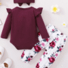 Saeaby Baby Girl Outfits Infant Mama Girl Baby Clothes Ruffle Romper Camo Pants Set Cute Girl Outfit 3-6 Months Girl Clothes