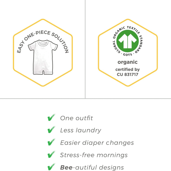 Burt'S Bees Baby Essentials Baby Boys' 100% Organic Cotton One-Piece Long Sleeve Coverall
