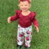 Saeaby Baby Girl Outfits Infant Mama Girl Baby Clothes Ruffle Romper Camo Pants Set Cute Girl Outfit 3-6 Months Girl Clothes
