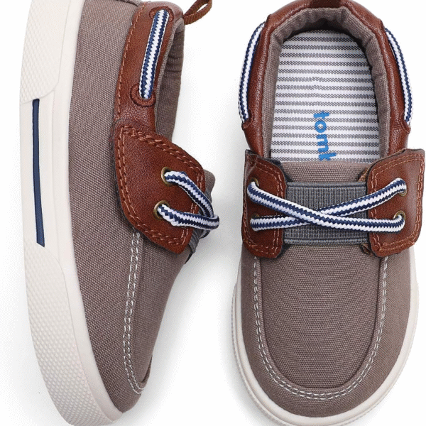 Tombik Toddler Boys & Girls Boat Shoes Kids Canvas Sneakers (Toddler/Little Kid)