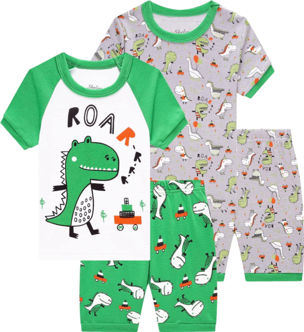 Cotton Dinosaur Pajamas for Boys - Cartoon Sleepwear for Toddlers, Size 6