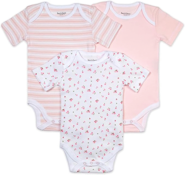 Burt'S Bees Baby Unisex One-Piece Short Sleeve Organic Cotton Bodysuits