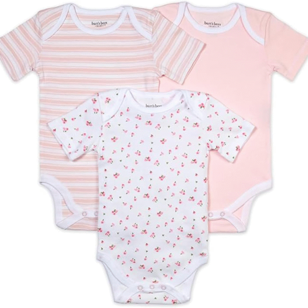 Burt'S Bees Baby Unisex One-Piece Short Sleeve Organic Cotton Bodysuits
