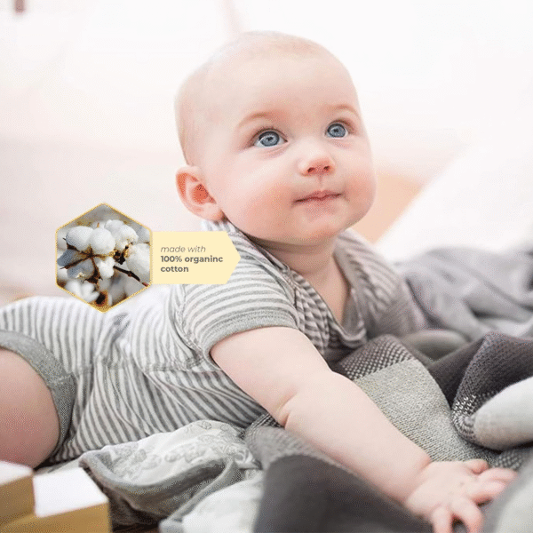 Unisex Baby Bodysuits Set, 5-Pack Short and Long Sleeve One-Pieces, Made from 100% Organic Cotton