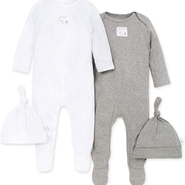 Burt'S Bees Baby Essentials Baby Boys' 100% Organic Cotton One-Piece Long Sleeve Coverall