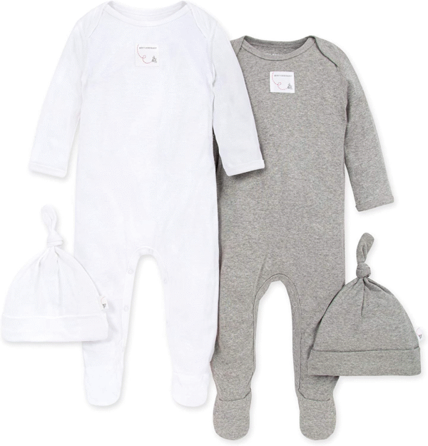 Burt'S Bees Baby Essentials Baby Boys' 100% Organic Cotton One-Piece Long Sleeve Coverall
