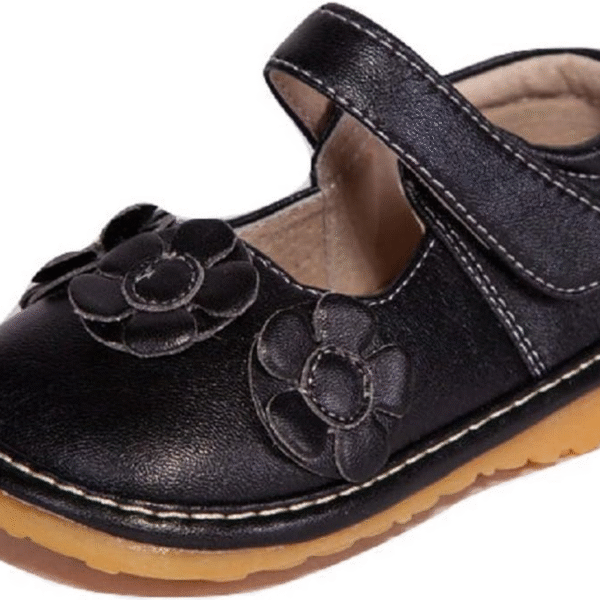 Little Mae'S Boutique Mary Jane Squeaky Shoes for Toddler Girls, Ideal Walking Shoes with Removable Squeaker and Adjustable Strap - Soft Sole Shoes for Little Girls