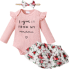 Mioglrie Newborn Infant Baby Girl Clothes Outfits Romper Baby Girl Skirt Set Floral Baby Clothes for Girls Fall Winter