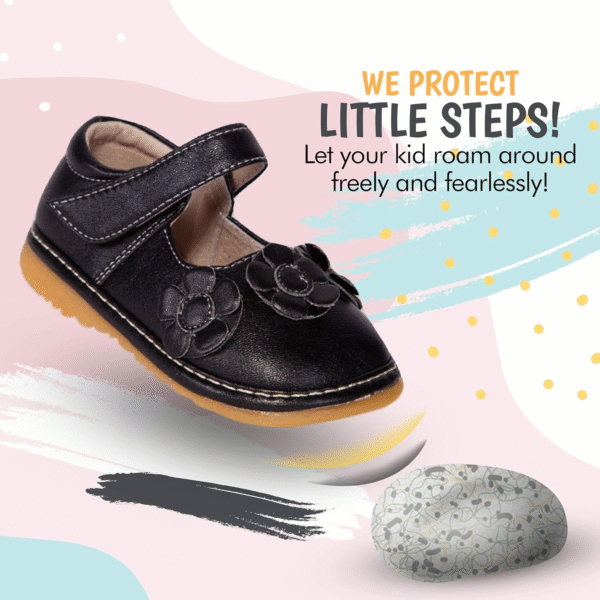 Little Mae'S Boutique Mary Jane Squeaky Shoes for Toddler Girls, Ideal Walking Shoes with Removable Squeaker and Adjustable Strap - Soft Sole Shoes for Little Girls