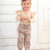 KANGKANG Newborn Baby Girl Clothes Ribbed Ruffle Sleeve Romper + Floral Pants + Headband Cute Infant Baby Girl Outfit 3Pcs