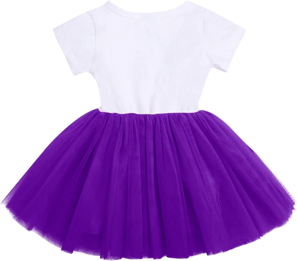 IBTOM CASTLE Baby Girls Newborn It'S My 1St/2Nd Birthday Cake Smash Shinny Printed Sequin Bow Tutu Princess Dress
