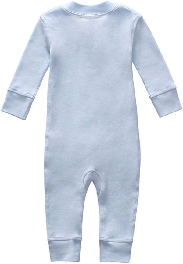 Owlivia Organic Cotton Baby Boy Girl Zip up Sleep 'N Play Pjs, Footless, Long Sleeve