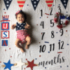 4Th of July Toddler Baby Girl American Flag Tassel Romper with Headband
