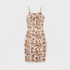 Patpat Mommy and Me Strap Dress Mom and Daughter Spliced Mesh Strap Dress Matching Family Set Springtok