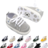 Baby Girls Boys Shoes Soft Anti-Slip Sole Newborn First Walkers High Top Canvas Denim Unisex Infant Sneaker