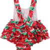 Baby Girl'S Floral Print Ruffles Romper Summer Clothes