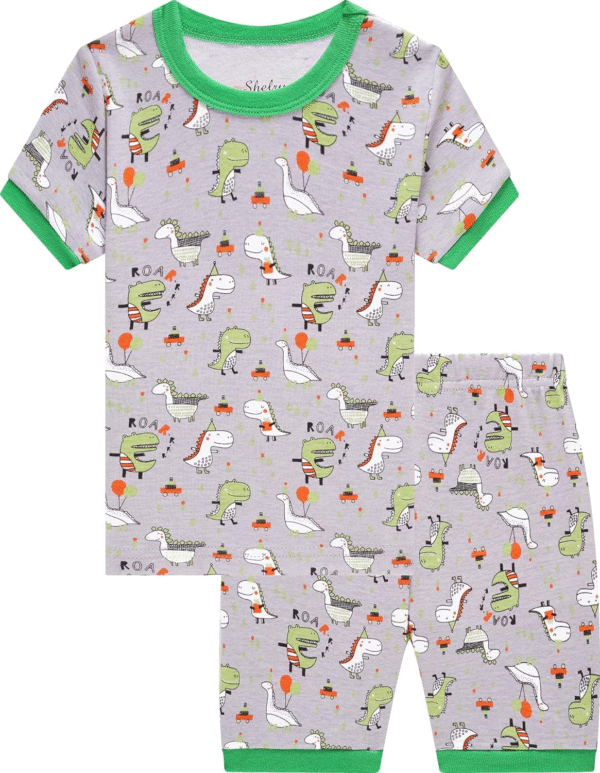 Cotton Dinosaur Pajamas for Boys - Cartoon Sleepwear for Toddlers, Size 6