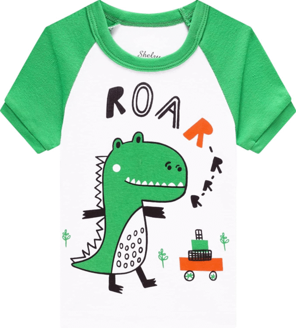 Cotton Dinosaur Pajamas for Boys - Cartoon Sleepwear for Toddlers, Size 6