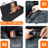 Waterproof Dog Car Seat Cover - Back Seat Protector for Pets, Non-Slip Design Fits Most Cars, Trucks, and SUVs - Black