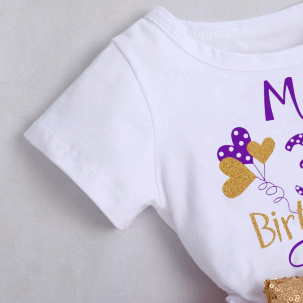 IBTOM CASTLE Baby Girls Newborn It'S My 1St/2Nd Birthday Cake Smash Shinny Printed Sequin Bow Tutu Princess Dress