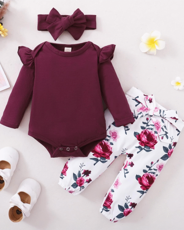 Saeaby Baby Girl Outfits Infant Mama Girl Baby Clothes Ruffle Romper Camo Pants Set Cute Girl Outfit 3-6 Months Girl Clothes