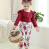 Saeaby Baby Girl Outfits Infant Mama Girl Baby Clothes Ruffle Romper Camo Pants Set Cute Girl Outfit 3-6 Months Girl Clothes