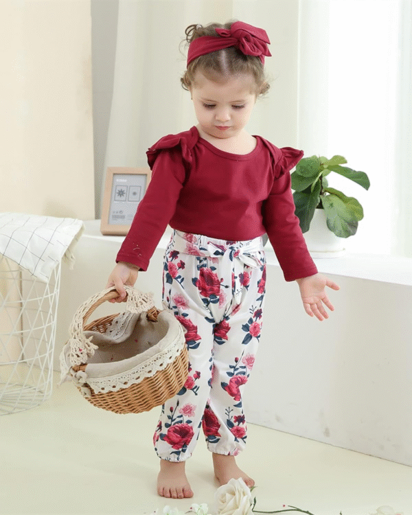 Saeaby Baby Girl Outfits Infant Mama Girl Baby Clothes Ruffle Romper Camo Pants Set Cute Girl Outfit 3-6 Months Girl Clothes