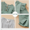 Baby Girl Clothes Toddler Girl Cotton Outfit Rib Long Sleeve Shirt Top Solid Pants Infant Girls Set