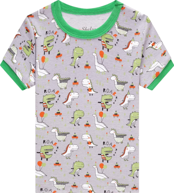 Cotton Dinosaur Pajamas for Boys - Cartoon Sleepwear for Toddlers, Size 6