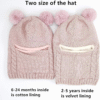 Baby Winter Hat Scarf Set, Unisex Infant Toddler Kids Hat Scarf