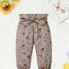 KANGKANG Newborn Baby Girl Clothes Ribbed Ruffle Sleeve Romper + Floral Pants + Headband Cute Infant Baby Girl Outfit 3Pcs