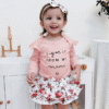 Mioglrie Newborn Infant Baby Girl Clothes Outfits Romper Baby Girl Skirt Set Floral Baby Clothes for Girls Fall Winter