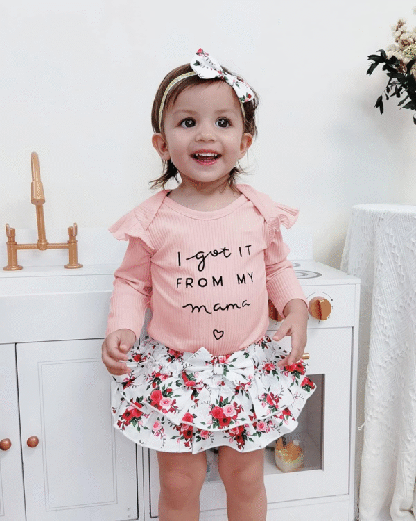 Mioglrie Newborn Infant Baby Girl Clothes Outfits Romper Baby Girl Skirt Set Floral Baby Clothes for Girls Fall Winter