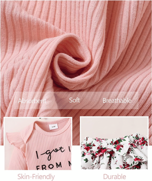 Mioglrie Newborn Infant Baby Girl Clothes Outfits Romper Baby Girl Skirt Set Floral Baby Clothes for Girls Fall Winter